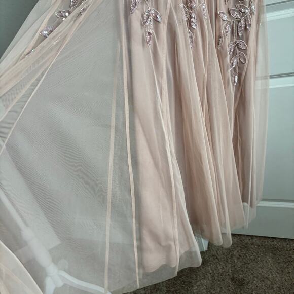 Adrianna Papell Embellished Maxi Dress in Blush - Picture 7 of 16